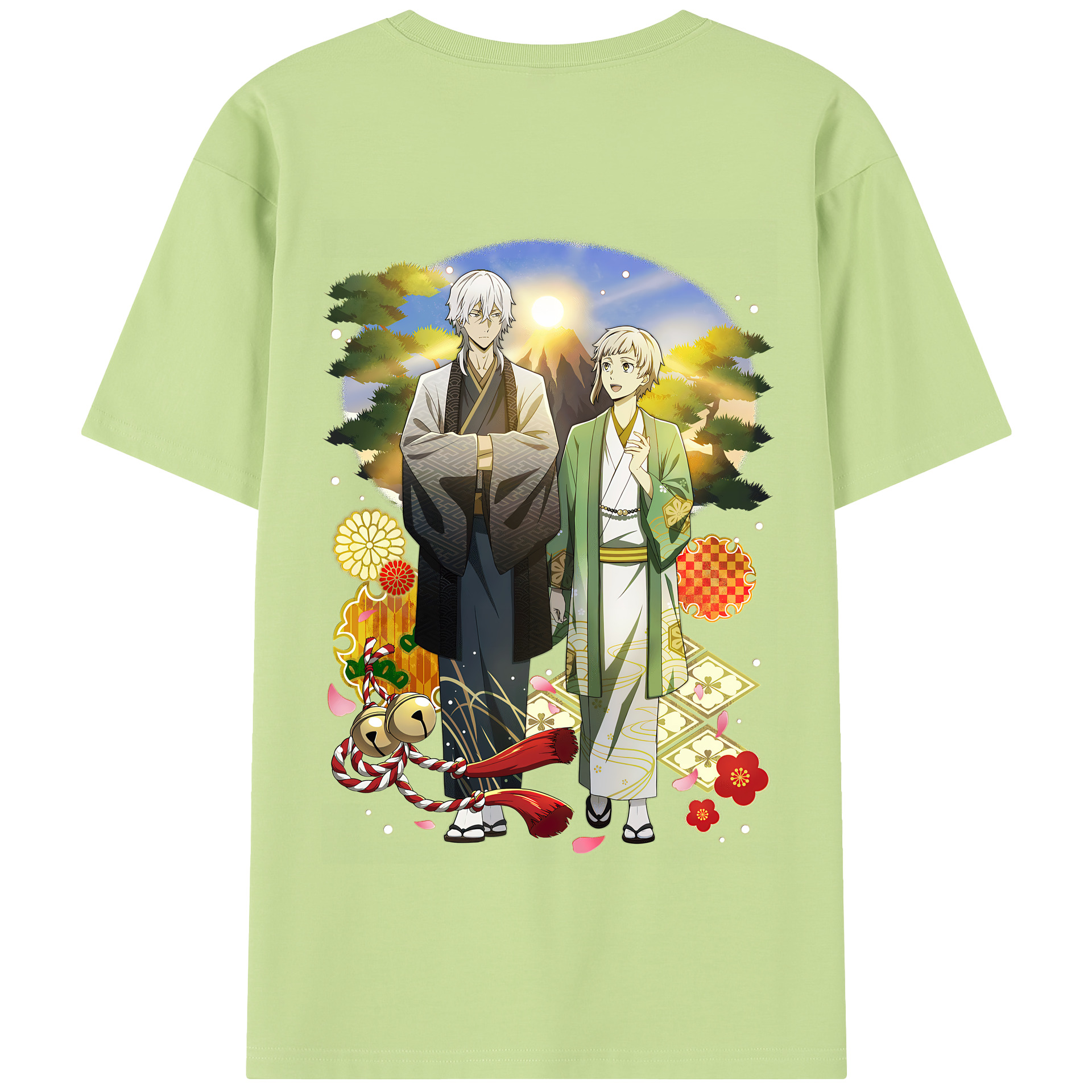 （画像用） 文豪ストレイドッグス Bungo Stray Dogs 綿100％半袖Tシャツ（背面プリント）